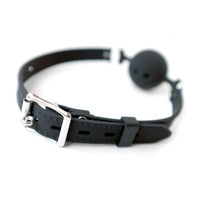 Silicone Ball Gag — back view of locking buckle